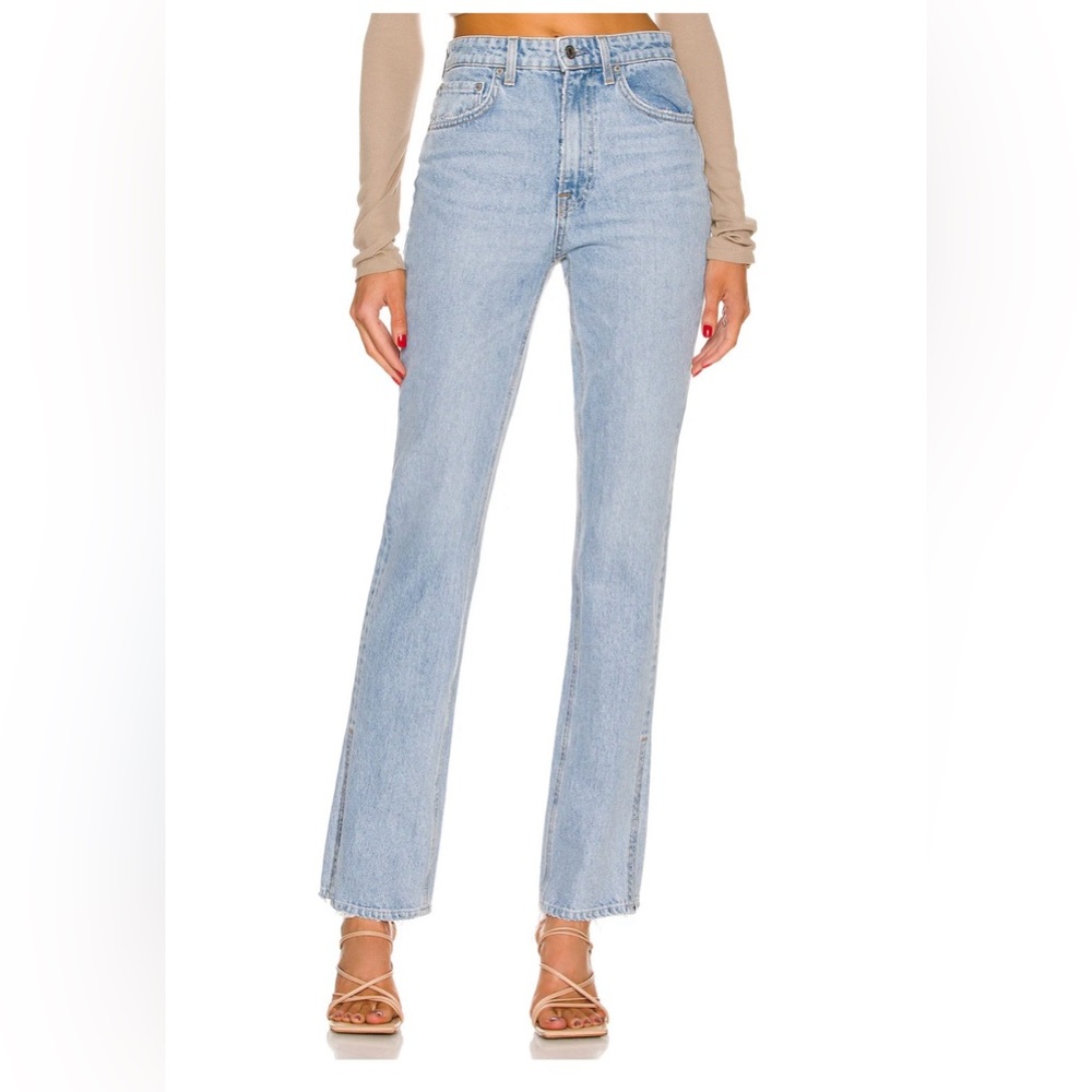 GRLFRND Harlow High Rise Boot Slit Jeans in Hudson Yards